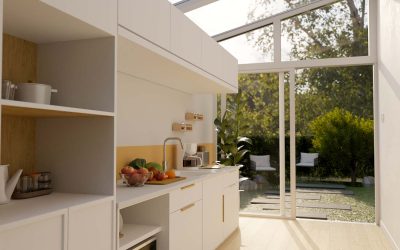 Toit de maison en verre pour laisser entrer la lumière