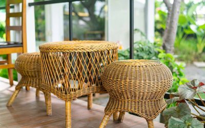 La table basse en rotin pour un intérieur bohème et chaleureux 